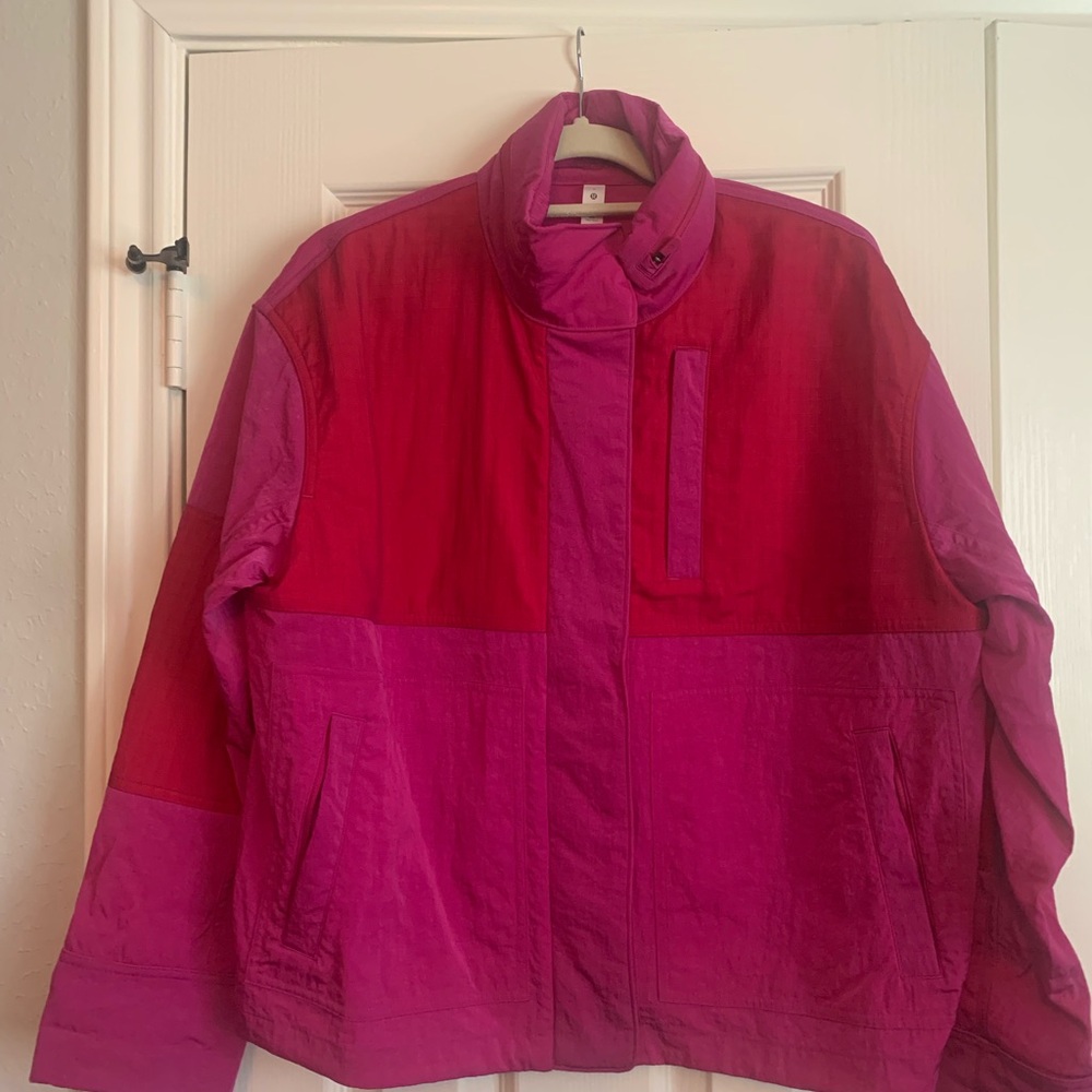 Lululemon Red and Pink Water and Wind Resistant Jacket